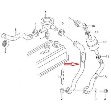 ШЛАНГ ШЛАНГ VW PASSAT B4 B5 1.9TDI