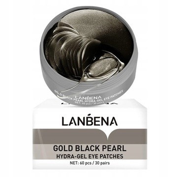 Płatki ŻELOWE 60 sztuk pod oczy Lanbena Gold Black Pearl Hydrożelowe