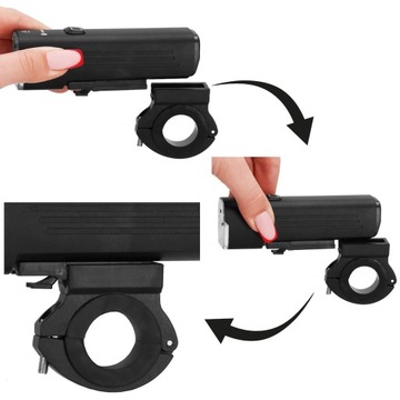 СВЕТОДИОДНАЯ ВЕЛОСИПЕДНАЯ ЛАМПА ПЕРЕДНЯЯ ЗАДНЯЯ МОЩНОСТЬ 1000 лм ВЕЛОСИПЕДНЫЙ НАБОР 4800 мАч АЛЮМИНИЙ