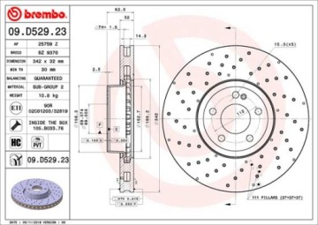 Brembo 09.D529.23 stabdžių diskas – nuotrauka 12