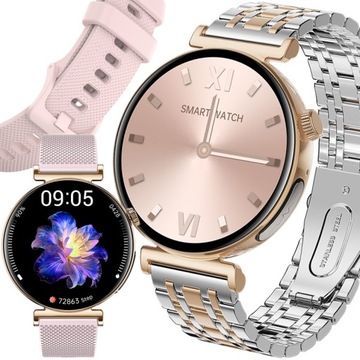 SMARTWATCH ZEGAREK DAMSKI EKG GLUKOZA CIŚNIENIE ROZMOWY SMART WATCH MENU PL