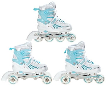 Rolki-Wrotki Regulowane 3w1 Croxer Optima White/Mint 39-42