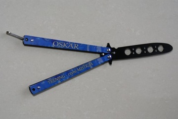 Тренировочный нож Butterfly, тупой, с гравировкой, подарок парню