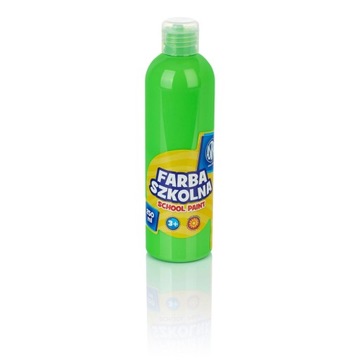Farba plakatowa szkolna 250ml Fluo zielony