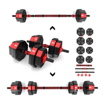 Hantle regulowane SZTANGIELKI 2x7,5kg SZTANGA 15kg
