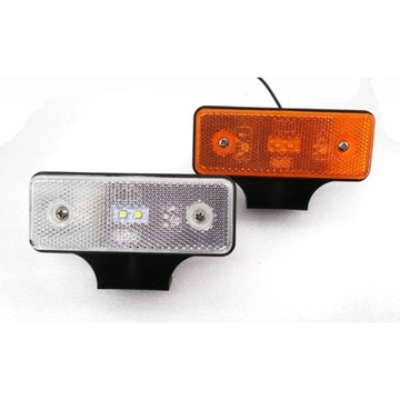 Lampa obrysowa 2 LED 12-24V pomarańczowa