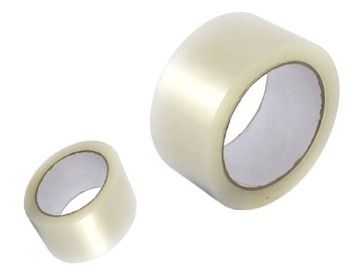48mm/60y TAŚMA PAKOWA PRZEZROCZYSTA AKRYL CICHOODWIJALNA CICHA do paczek