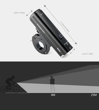 Мощный фонарь BIKE, светодиодный фонарь спереди и сзади, 1000 лм, 4800 мАч BIKE