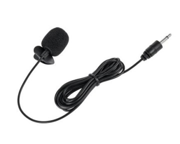 Mikrofon z klipsem jack 3,5mm 2m do radia samochodowego