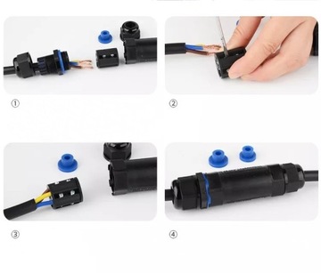 ПРОХОДНОЙ разъем HERMETIC, водонепроницаемое кабельное соединение IP68, 3-контактный разъем