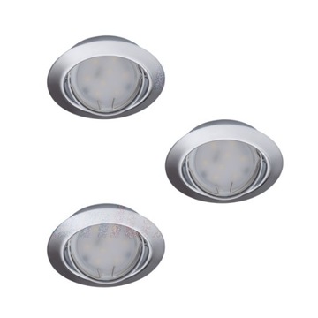3x Oprawa oświetleniowa sufitowa wpuszczana Kanlux GU10 okrągła chrom LED