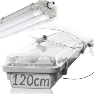 PRZEMYSŁOWA JARZENIÓWKA LAMPA LED DO WARSZTATU GARAŻU ROBOCZA 120CM 18W