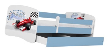 ŁÓŻKO CHŁOPIĘCE NIEBIESKIE Z MATERACEM ==== 80X180