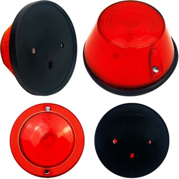LAMPA OBRYSOWA CZERWONA 12/24V OKRĄGŁA NACZEPY WAŚ