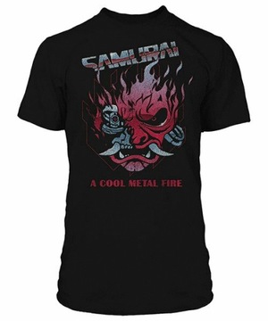 KOSZULKA T-shirt Cyberpunk 2077 Chrome Samurai Premium XL