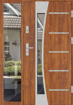 ДВЕРИ С ДЕРЕВЯННЫМ СВЕТОМ. DB INOX 14ZD 120-150CM 72MM ТЕРМО