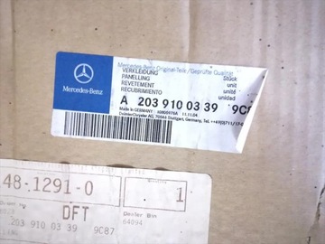 MERCEDES-BENZ C-CLASS JINÉ DÍLY INTERIÉR VOZIDLA 2009 ESTATE A2039100339