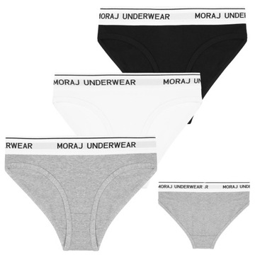 3x Majtki Damskie Figi Bikini Bawełniane Klasyczne Zestaw Komplet MORAJ XXL