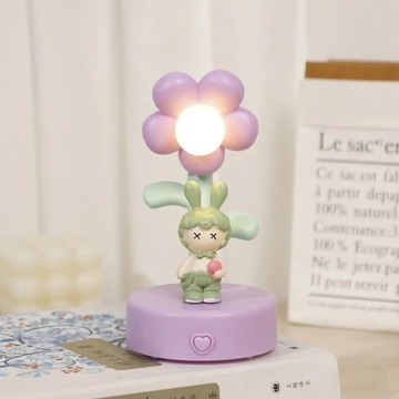 Подарочная детская лампа для чтения с маленьким кроликом и солнечным цветком, защитная лампа для глаз, ночь