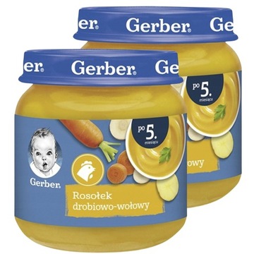 Gerber Domowy rosołek drobiowo-wołowy po 5 miesiącu 125 g
