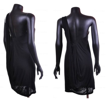 Cropp czarna sukienka worek wiskoza XL