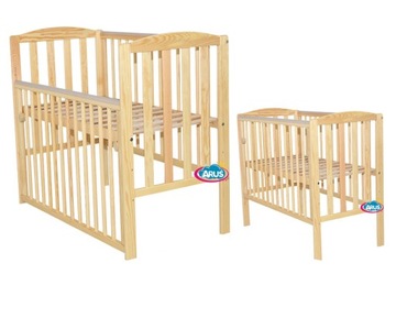 ŁÓŻECZKO Z OPUSZCZANYM BOKIEM 100X50 TOBIASZ -NAT