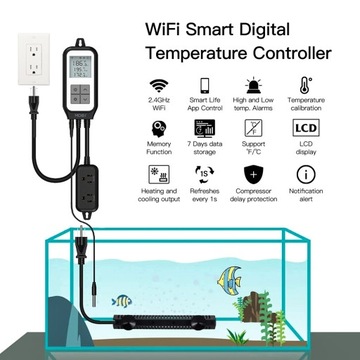 Цифровой термостат температуры на выходе Wi-Fi