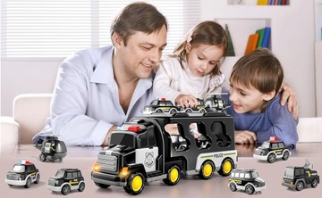 ПОЖАРНАЯ МАШИНА ИГРУШКИ СО СВЕТОМ И ЗВУКОМ 7 В 1 ПОДАРКИ ДЛЯ ДЕТЕЙ