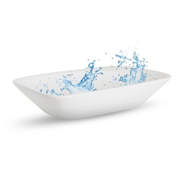 UMYWALKA CERAMICZNA MEBLOWA BIAŁA WHITE PROSTOKĄT NABLATOWA WOLNOSTOJĄCA