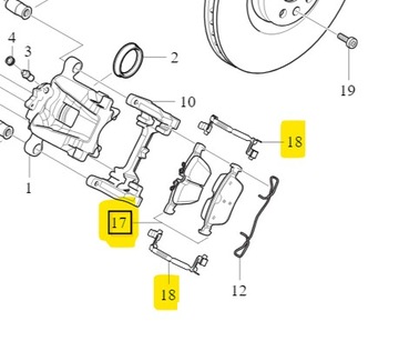 Тормозные колодки задние Volvo OE 32379535