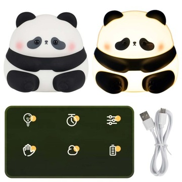 Силиконовый ночник Panda Soft, 3 уровня яркости