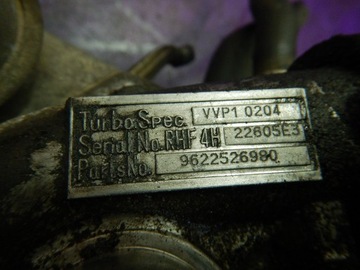 CITROEN XSARA II 00-04 2.0 HDI TURBÍNA 9622526980