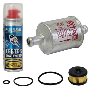 FILTR DO GAZU STAG LPG 12/12 + FILTR FC VALTEK Z ORINGAMI + TESTER