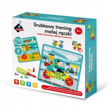 GRA UKŁADANKA MOTORYCZNA ŚRUBKOWY TRENING MAŁEJ RĄCZKI ASKATO