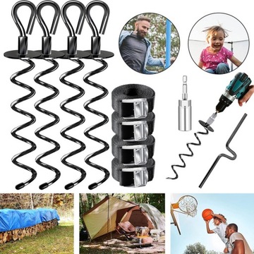 KOTWICA DO ZIEMI, KOTWIC DO ZIEMI DO TRAMPOLINY, ZESTAW KOTEW ZIEMNYCH