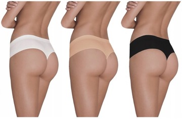3X GATTA SPORT STRINGI SISI BIAŁE CZARNE NATURAL S