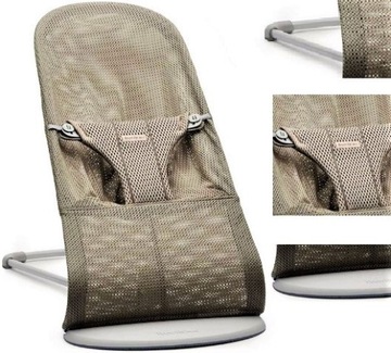BABYBJORN LEŻACZEK BLISS MESH GREY BEIGE beżowy
