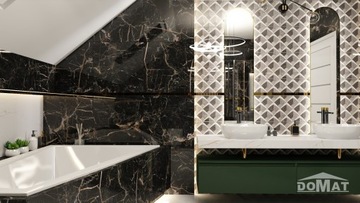 Дизайн ванной комнаты - 3D визуализация + проекции