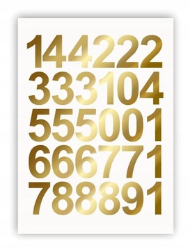 Золотые буквы и цифры самоклеящиеся 100 мм.