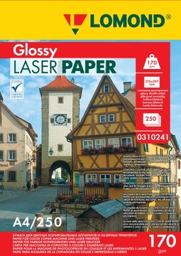 PAPIER FOTO A4 BŁYSK 170g DWUSTRONNY LASER 250ark