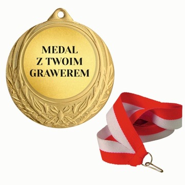 PREZENT DLA DZIECI GRAWER- ZŁOTY MEDAL FI 70MM