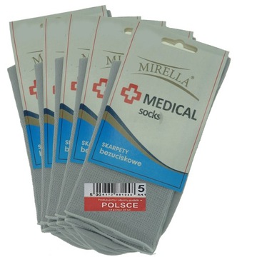 Skarpety zdrowotne MEDICAL 44-46 Popiel 5-pak