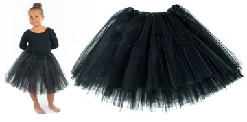 Klasyczna SPÓDNICZKA TIULOWA TUTU CZARNA 30 CM