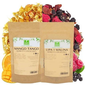 Herbata LIPA MALINA i MANGO TANGO jak Ice Tea same Owoce mix Zestaw PYSZNA