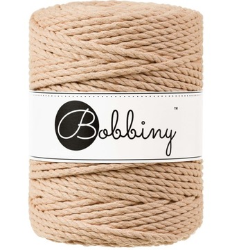Sznurek Bobbiny 3PLY 5mm do makramy Biszkoptowy