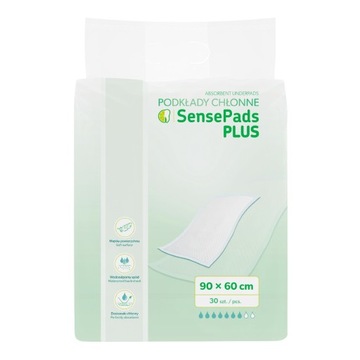 60 АБСОРБИРУЮЩИХ ГИГИЕНИЧЕСКИХ ПРОКЛАДОК 60X90 СМ STRONG SENSEPADS PLUS