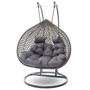 FOTEL WISZĄCY ROSAI DWUOSOBOWY KOSZ KOKON PRE