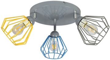 Lampa sufitowa żyrandol plafon dzieci loft kolory