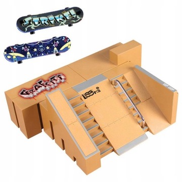 ZESTAW FINGERBOARD RAMPA SKATEPARK + 2 DESKOROLKI