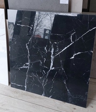 Płytki łazienkowe,kuchenne polerowane 120x120 Marmo morocco black Cerrad